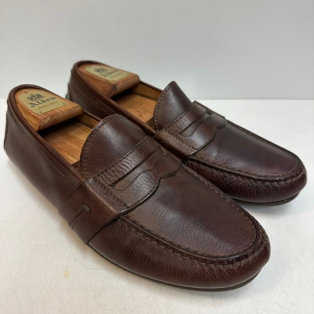 I EUC Ralph Lauren Purple Label Calfskin Penny Loafer Drviers Made in Italy 8 D